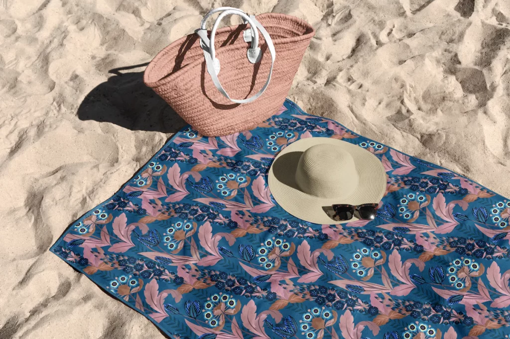 Designer printing on fabric with floral pattern — single or bulk custom orders