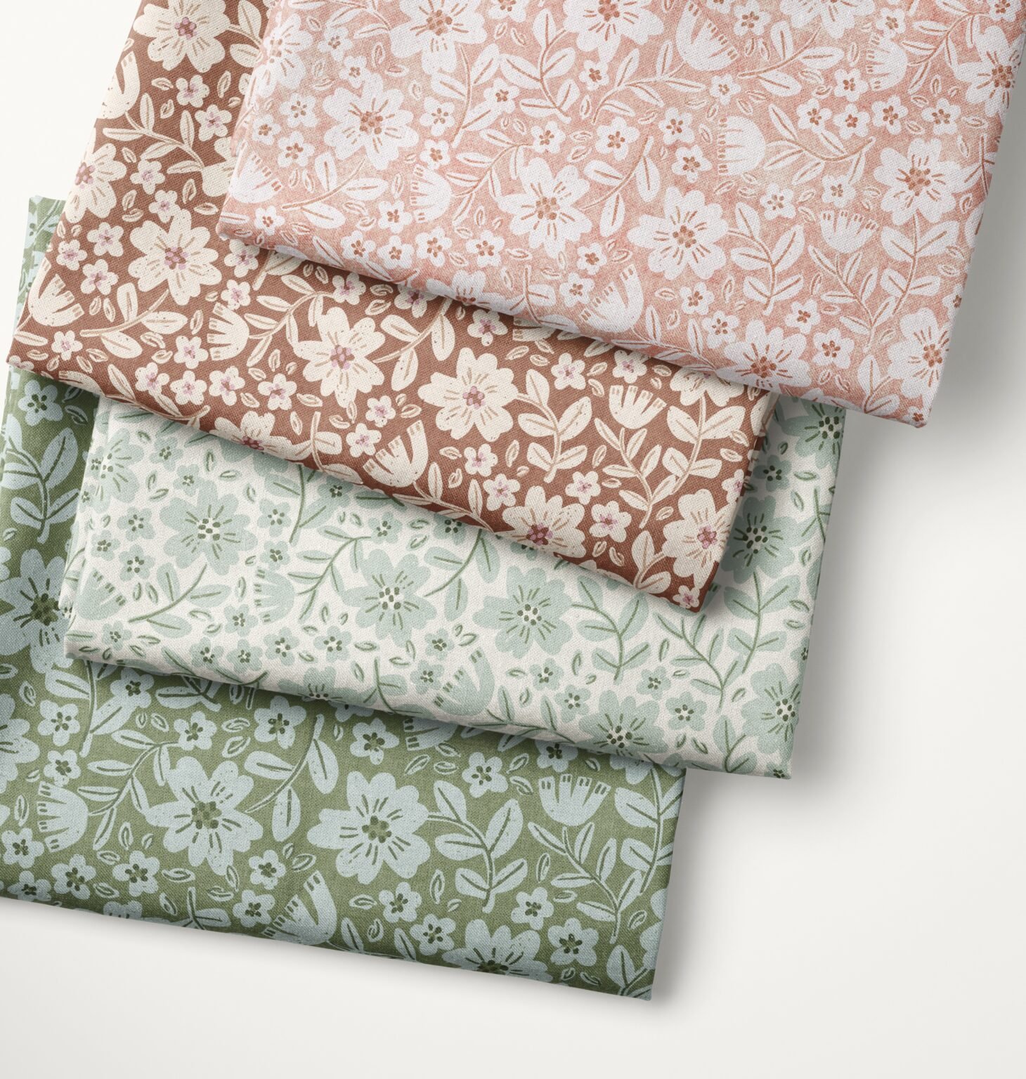 Designer printing on fabric with floral pattern — single or bulk custom orders